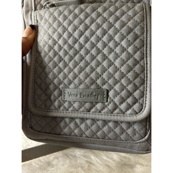 Vera Bradley Handbags - Vera Bradley Gray Quilted Messenger Crossbody Bag Purse